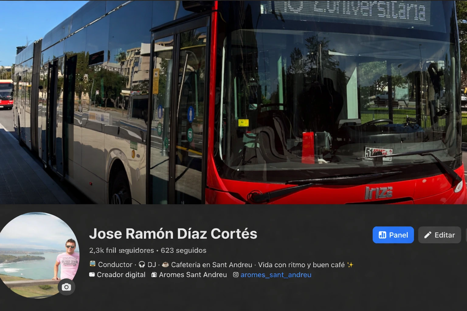 Perfil del conductor 15245 (Gadgettop) - enlace a Facebook