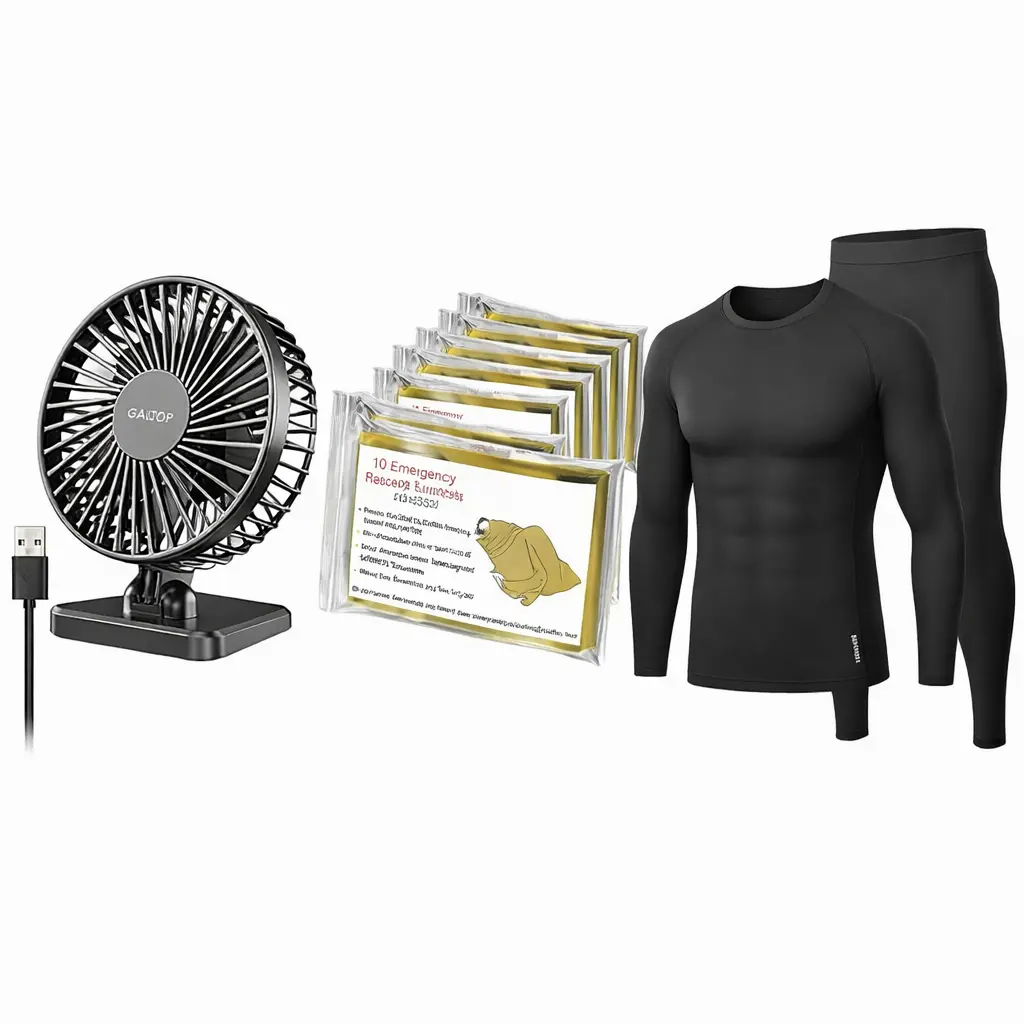 Productos recomendados de confort térmico: ventilación, abrigo compacto y accesorios para cabina