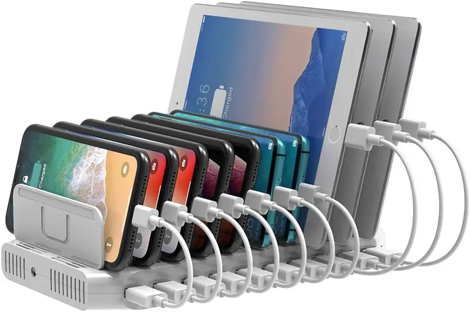 Base de carga múltiple (modelo fiable) para dejar móvil y accesorios listos antes del turno