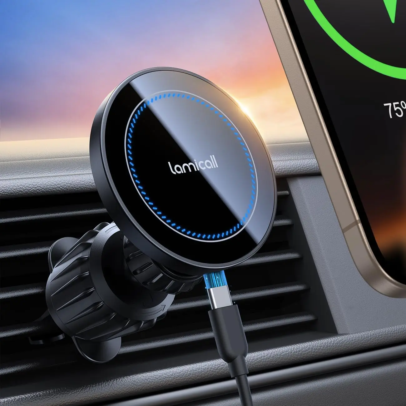 Cable magnético para cargar con una mano