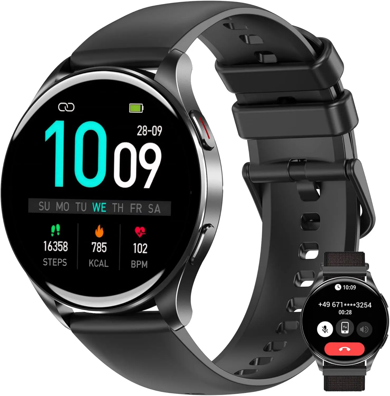Smartwatch con llamadas Bluetooth (modelo fiable) para responder sin tocar el móvil