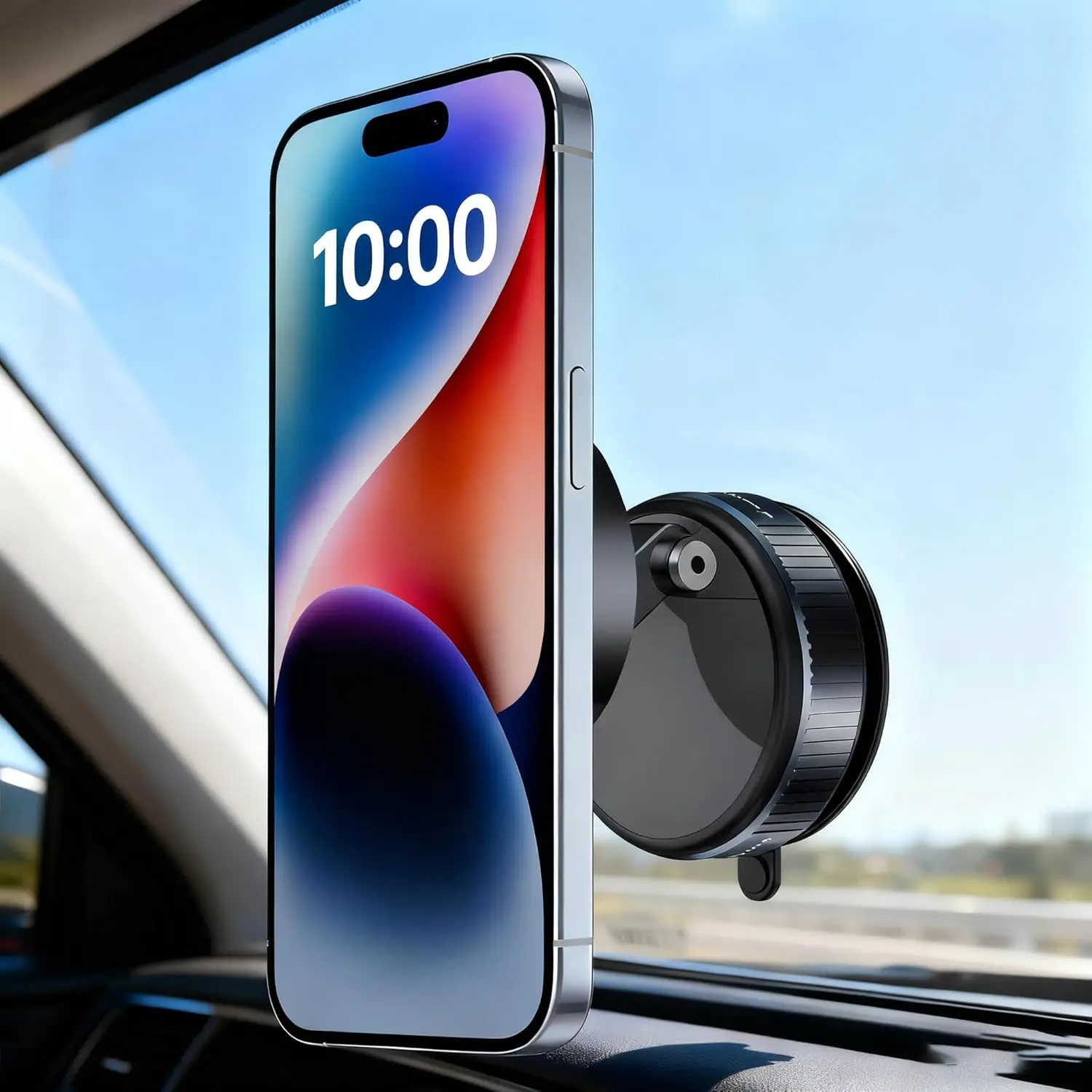 Soporte de ventosa/pinza (alternativa económica) para mantener el móvil estable sin reajustes